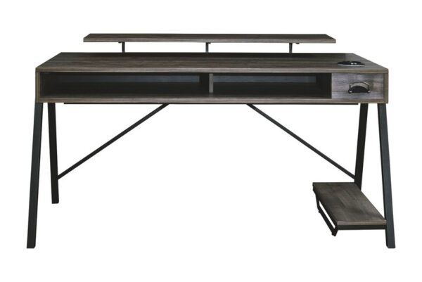 Barolli Gunmetal Gray Gaming Desk - Image 3