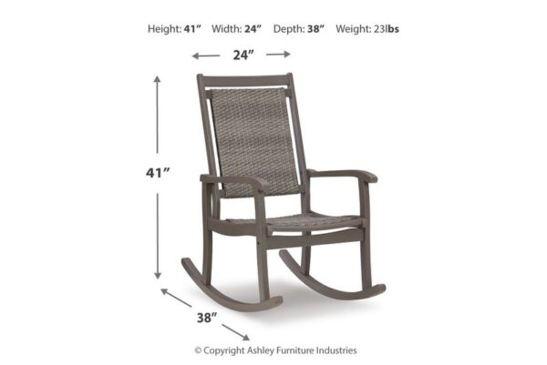 Emani Gray Rocking Chair - Image 8