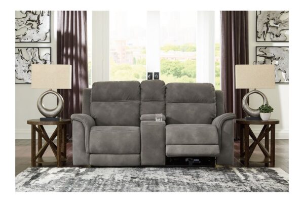 Next gen Slate Power Reclining Loveseat With Console/Adj Hdrst - Image 2