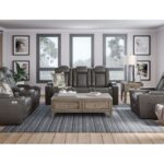 Hyllmont Gray 3 Pc. Power Sofa, Loveseat, Recliner