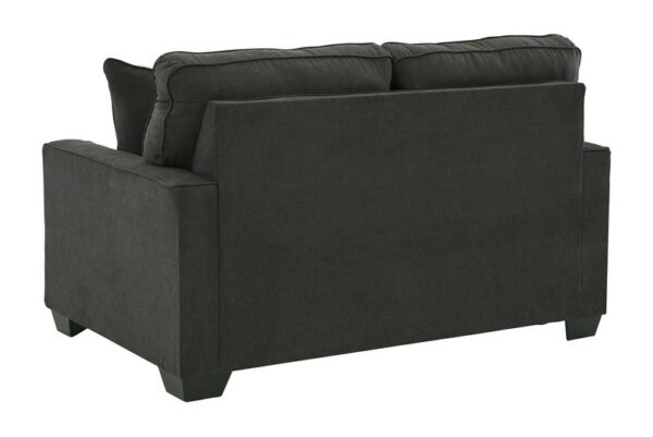 Lucina Charcoal Loveseat - Image 5