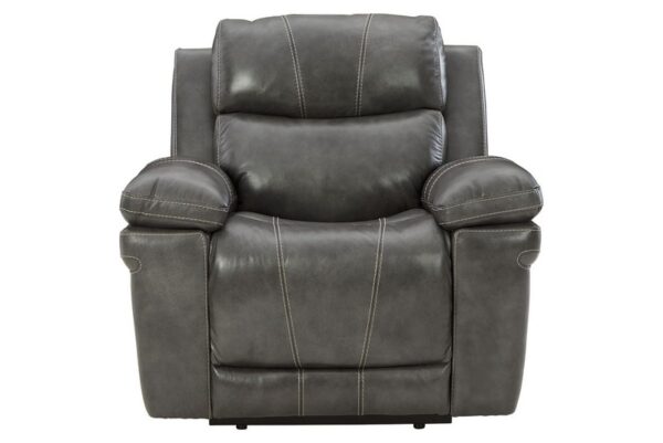 Edmar Charcoal Pwr Recliner/Adj Headrest - Image 3