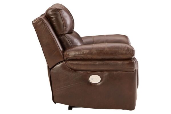 Edmar Chocolate Pwr Recliner/Adj Headrest - Image 5