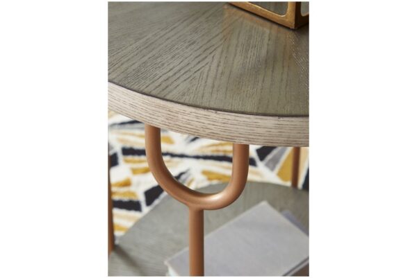 Ranoka Platinum Round End Table - Image 4