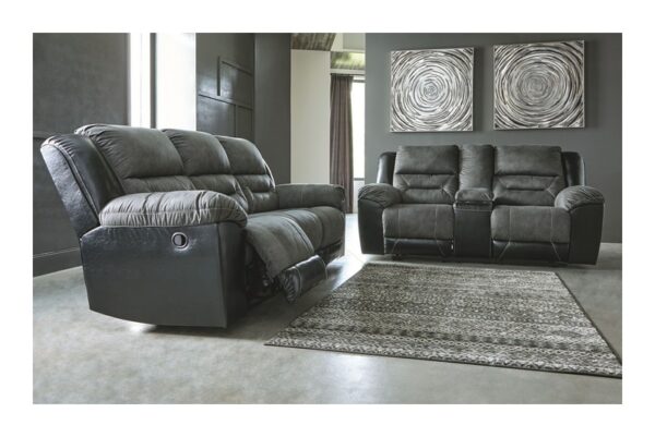 Earhart Slate 3 Pc. Reclining Sofa, Loveseat, Rocker Recliner - Image 3