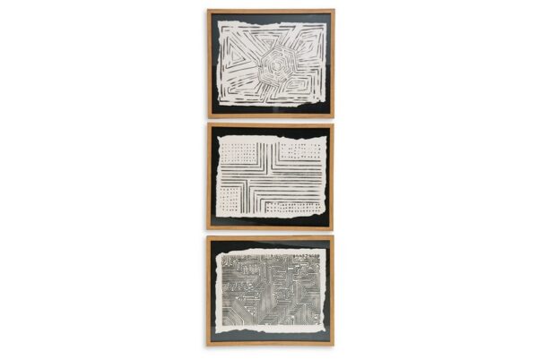 Wonderstow Black / Beige Wall Art Set (Set of 3) - Image 4