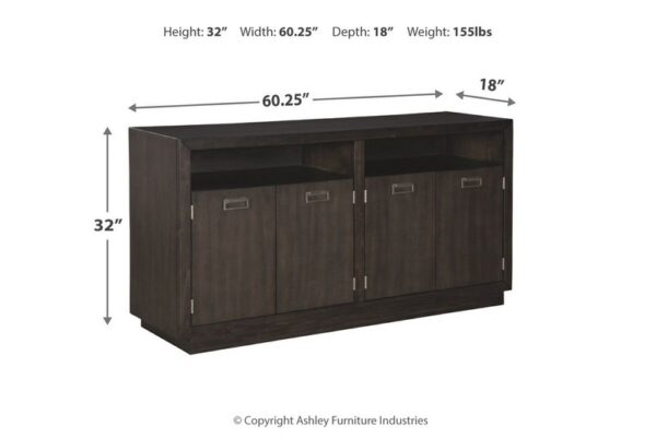 Hyndell Dark Brown Dining Room Server - Image 4