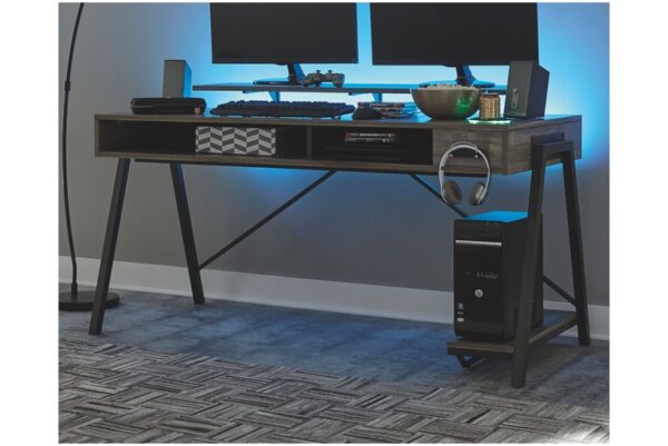 Barolli Gunmetal Gray Gaming Desk - Image 2