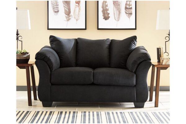 Darcy Black Loveseat - Image 2