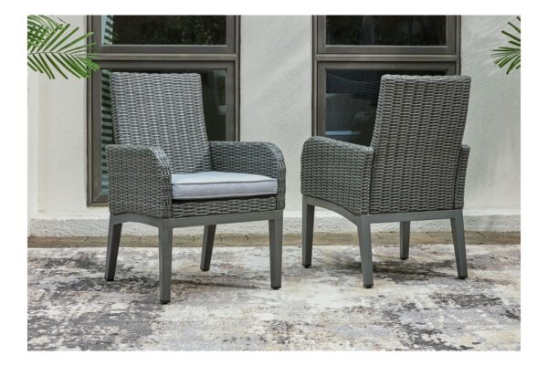 Elite Park Gray Arm Chair With Cushion (Set of 2) - Image 2