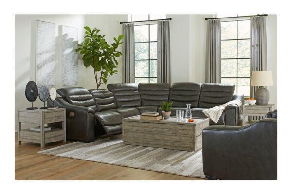 Center Line Dark Gray Zero Wall Recliners 5 Pc Sectional - Image 3