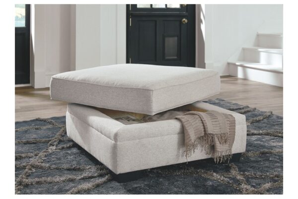 Dellara Chalk Ottoman With Storage - Image 4