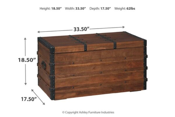 Kettleby Brown Storage Trunk - Image 4