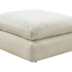 Sophie Light Gray Oversized Accent Ottoman