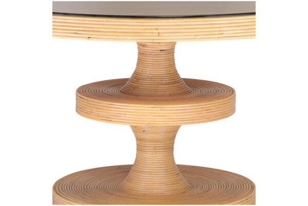 Apollonia Rattan Round Dining Table Natural - Image 5