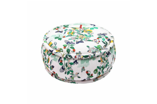 Citrus Garden Pleated Round Ottoman - Image 4