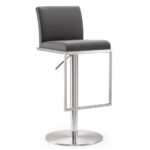 Amalfi Stainless Steel Adjustable Barstool Gray