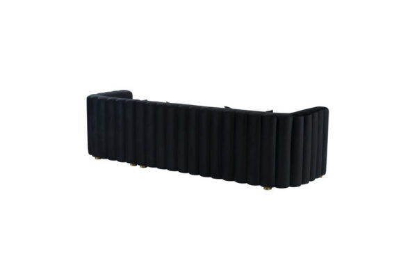 Callie Velvet Sectional RAF Black - Image 4