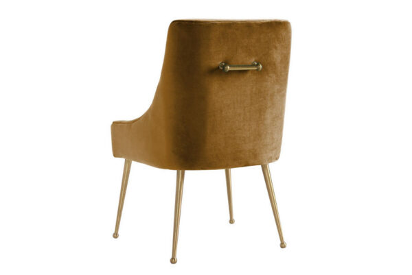 Beatrix Velvet Side Chair Cognac - Image 3