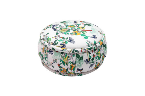 Citrus Garden Pleated Round Ottoman - Image 3