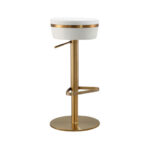 Astro Adjustable Stool White And Gold