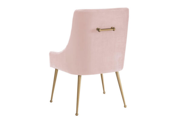 Beatrix Velvet Side Chair Blush - Image 3