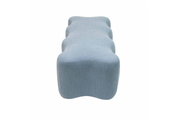 Archie Upholstered Bench Blue - Image 5