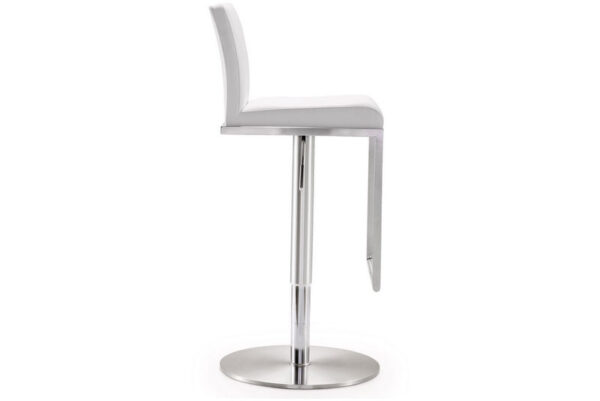 Amalfi Stainless Steel Adjustable Barstool White - Image 4