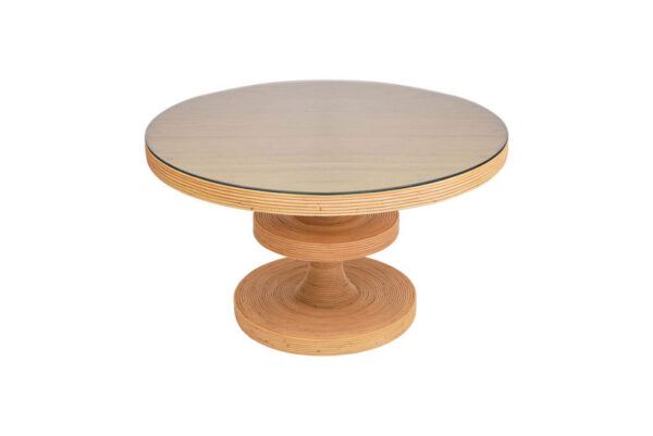 Apollonia Rattan Round Dining Table Natural - Image 3