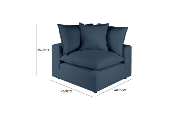 Cali Corner Chair Navy - Image 6