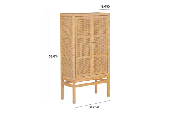 Amara Woven Rattan Cabinet Natural - Image 6