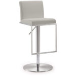 Amalfi Stainless Steel Barstool Light Gray