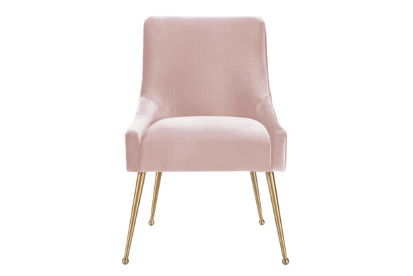 Beatrix Velvet Side Chair Blush - Image 4