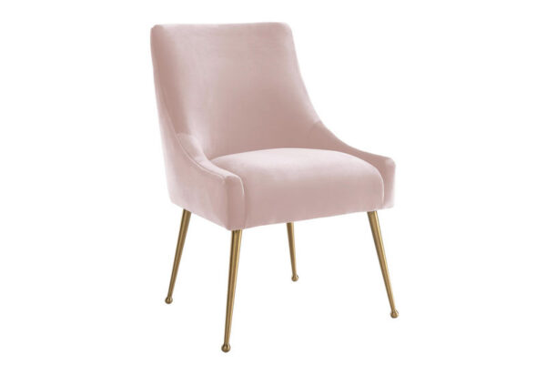 Beatrix Velvet Side Chair Blush - Image 5