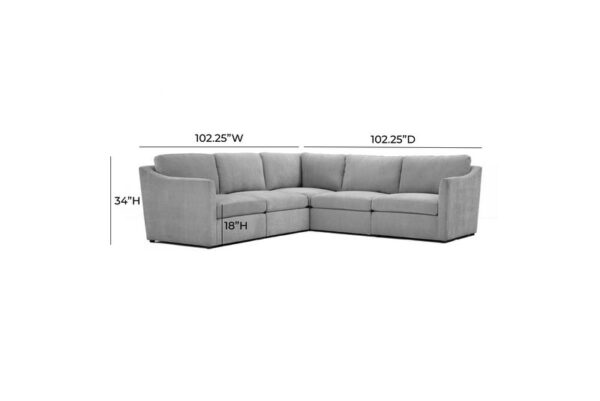 Aiden Modular L Sectional Grey - Image 5