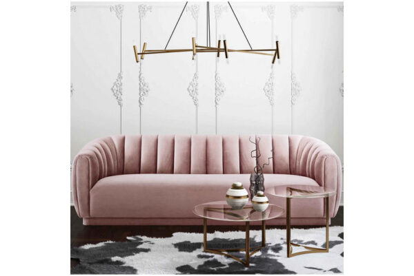 Arno Velvet Sofa Mauve - Image 2