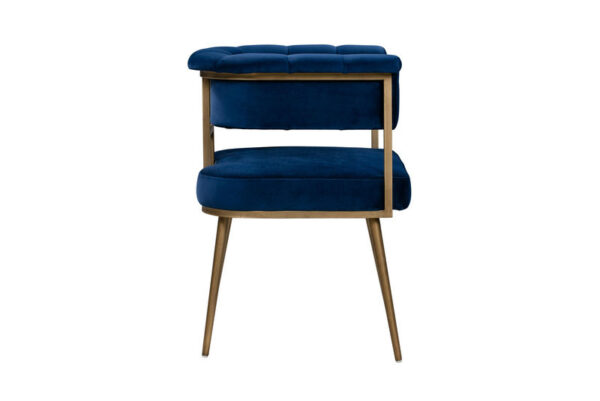 Astrid Velvet Chair Navy - Image 5