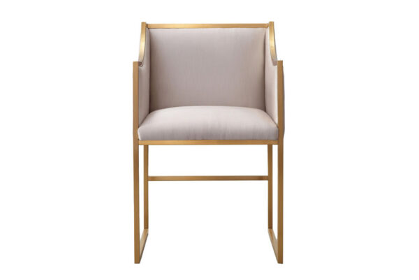 Atara Velvet Gold Chair Cream - Image 3