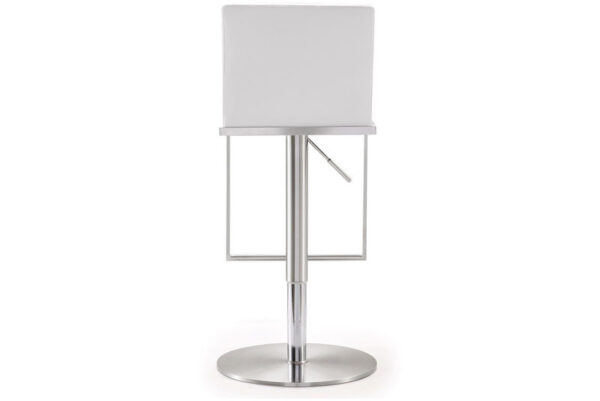 Amalfi Stainless Steel Adjustable Barstool White - Image 5