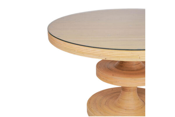 Apollonia Rattan Round Dining Table Natural - Image 4