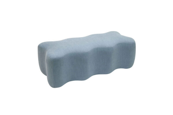 Archie Upholstered Bench Blue - Image 3