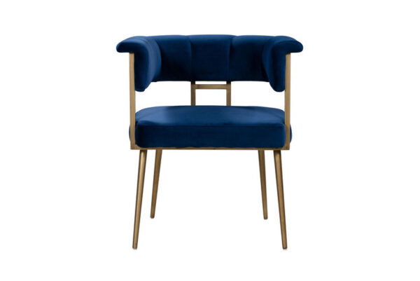 Astrid Velvet Chair Navy - Image 3