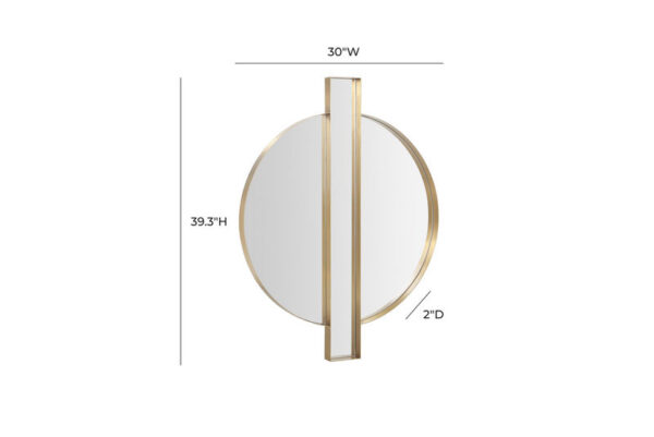 Carri Round Wall Mirror Gold - Image 6