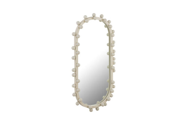 Bubbles Oval Wall Mirror Ivory - Image 2