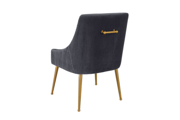 Beatrix Pleated Velvet Side Chair Gray - Image 5