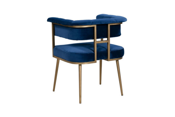 Astrid Velvet Chair Navy - Image 4