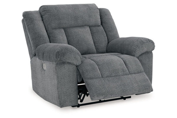 Tip off Slate 3 Pc. Power Reclining Sofa, Power Reclining Loveseat, Power Recliner - Image 12