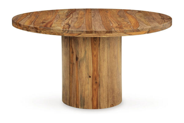 Dressonni Brown Round Dining Room Table - Image 2