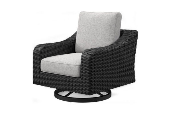 Beachcroft Black / Light Gray Swivel Lounge Chair - Image 2