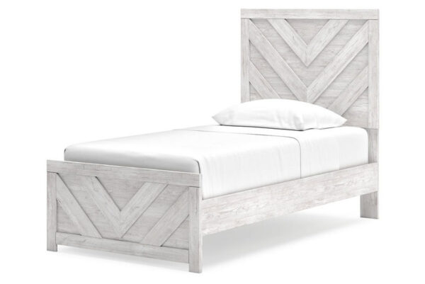 Cayboni Whitewash Twin Panel Bed - Image 2